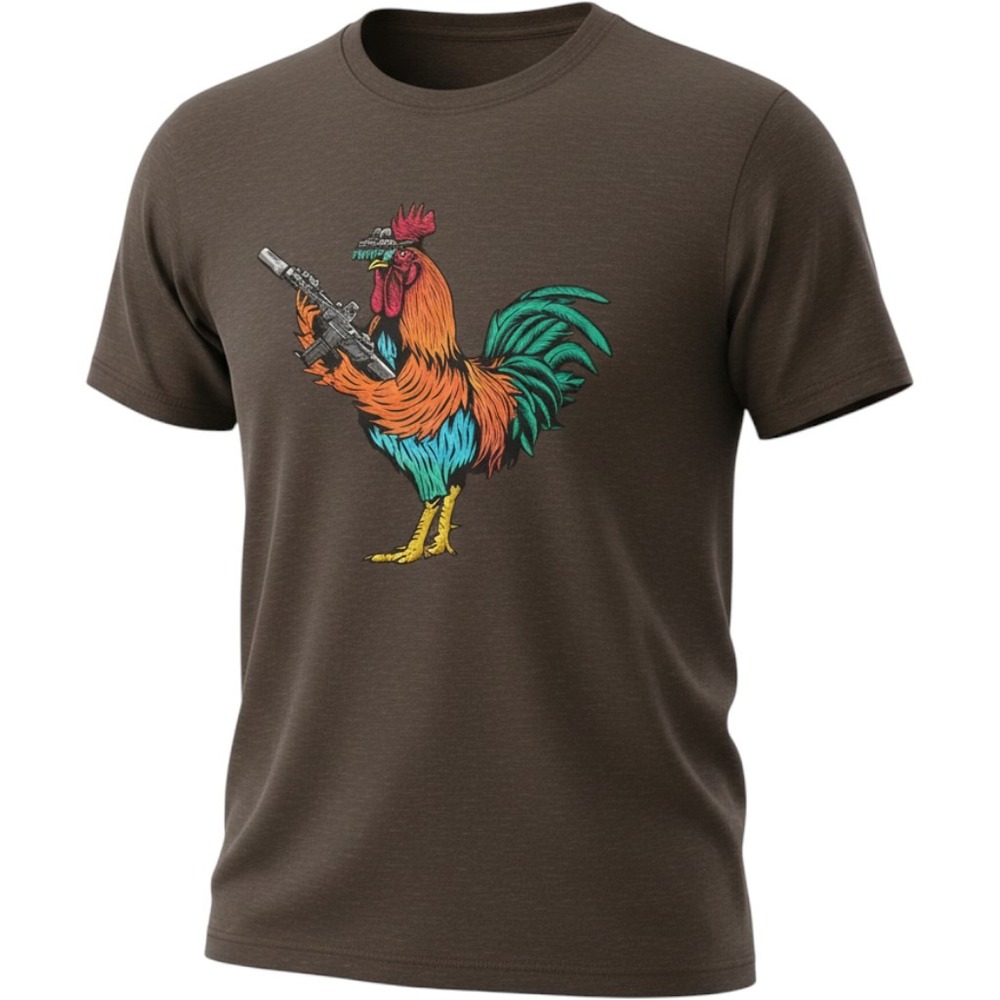 Black Rifle Coffee Company Rooster Tactical T-Shirt Brown 2XL Bella Canvas